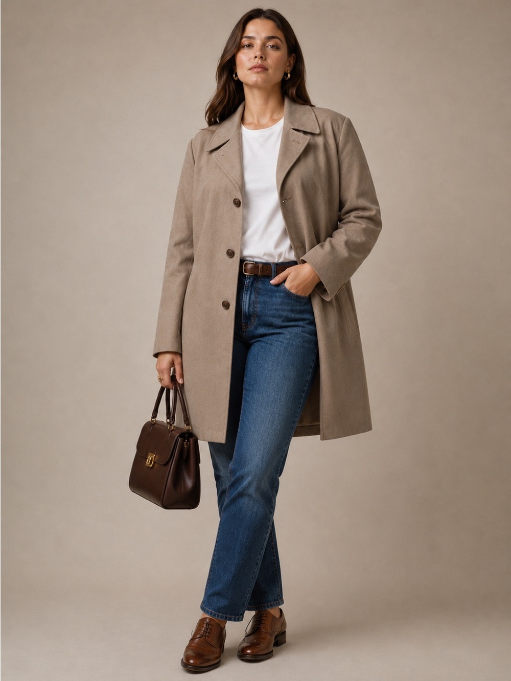 London Fog Beige Single-Breasted Raincoat / overcoat. Men- 38S, Women XLR